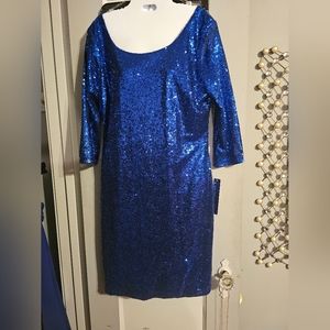 My Michelle royal blue sequin mini dress NWT juniors size 15